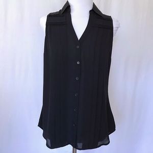 Express Black Sleeveless Portofino Top